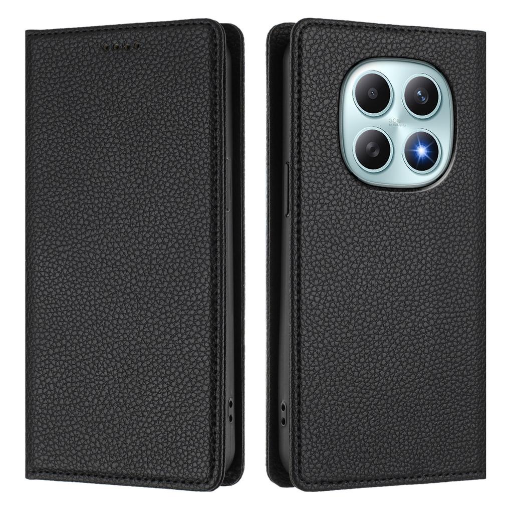 Pro Xiaomi Poco M8 5G/Redmi Note 15 5G (Globální) Peněženkové pouzdro s blokováním RFID, kožený mobilní kryt s texturou litchi