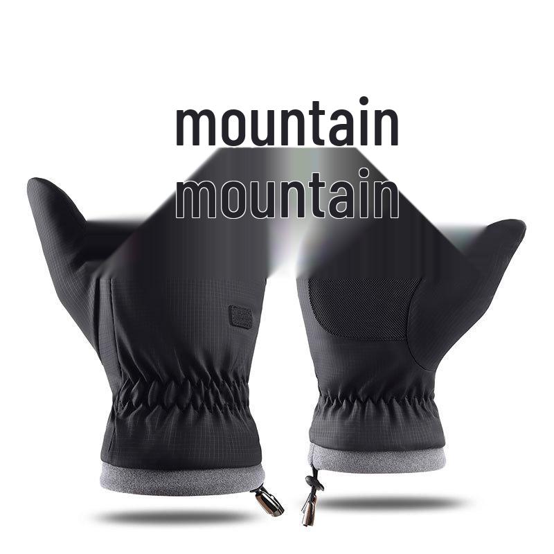 

Men s Warm N701 Gloves - Thickened, Windproof, Touchscreen-Compatible for Winter Outdoor Sports like Skiing and Cycling One Size чёрный