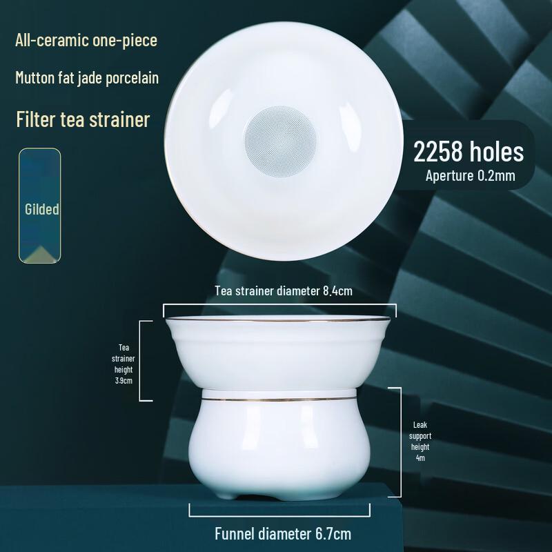 Dehua White Porcelain Tea Strainer with Base