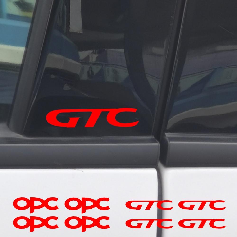 4Pcs For Opel OPC GTC Astra J H G K Insignia Corsa D B E Mokka Vectra Meriva Reflective Car center pillar wiper stickers Vinyl Ms3