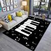 1Pc Piano keys music Printed circular carpet, home door mat, outdoor travel protection carpet A13