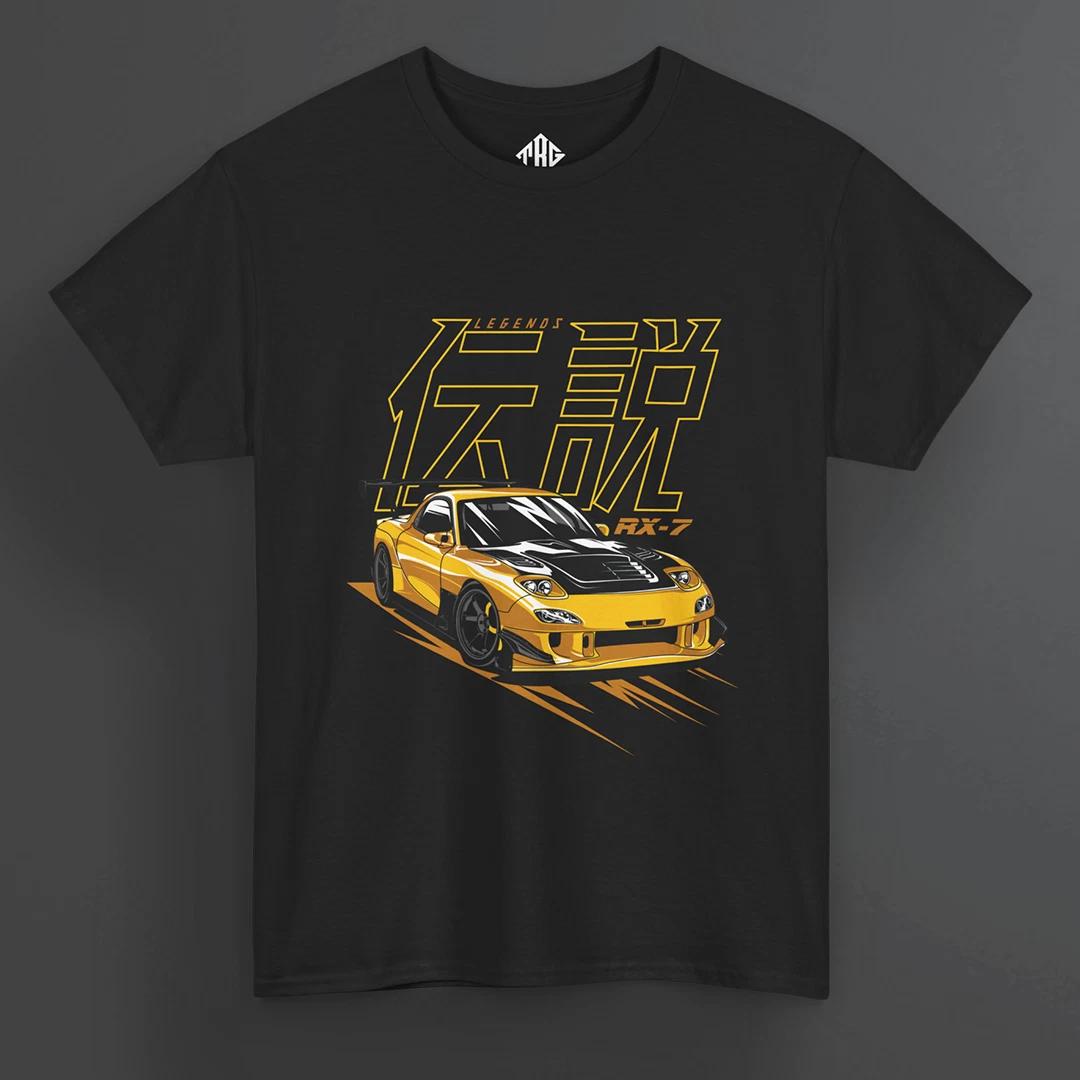 Amemiya RX7 JDM Turbo Legend Fan Art T-Shirt 100% Cotton Drift Car Graphic XS