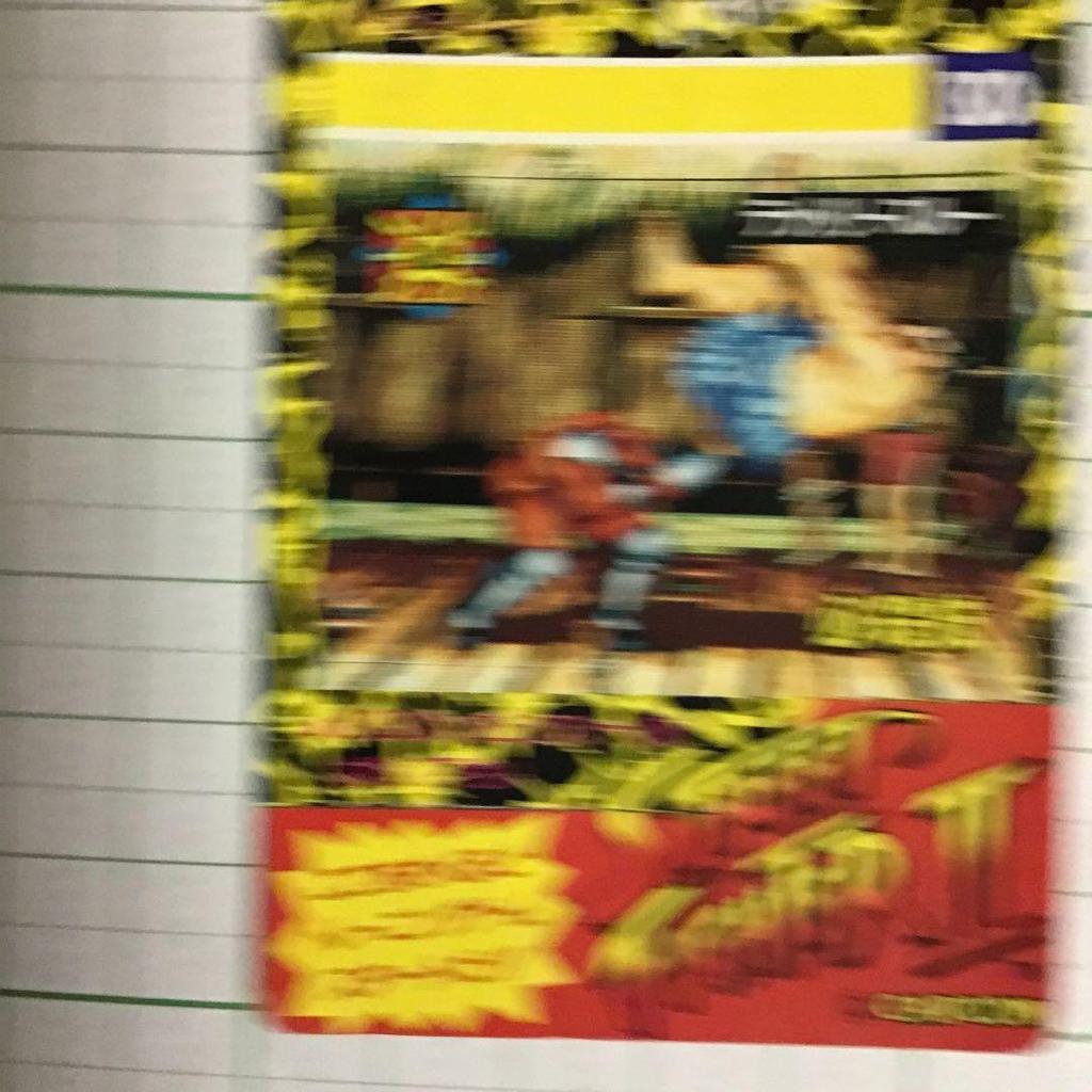 Used Lotte Street Fighter II card (Vega, misprinted?) 1 piece