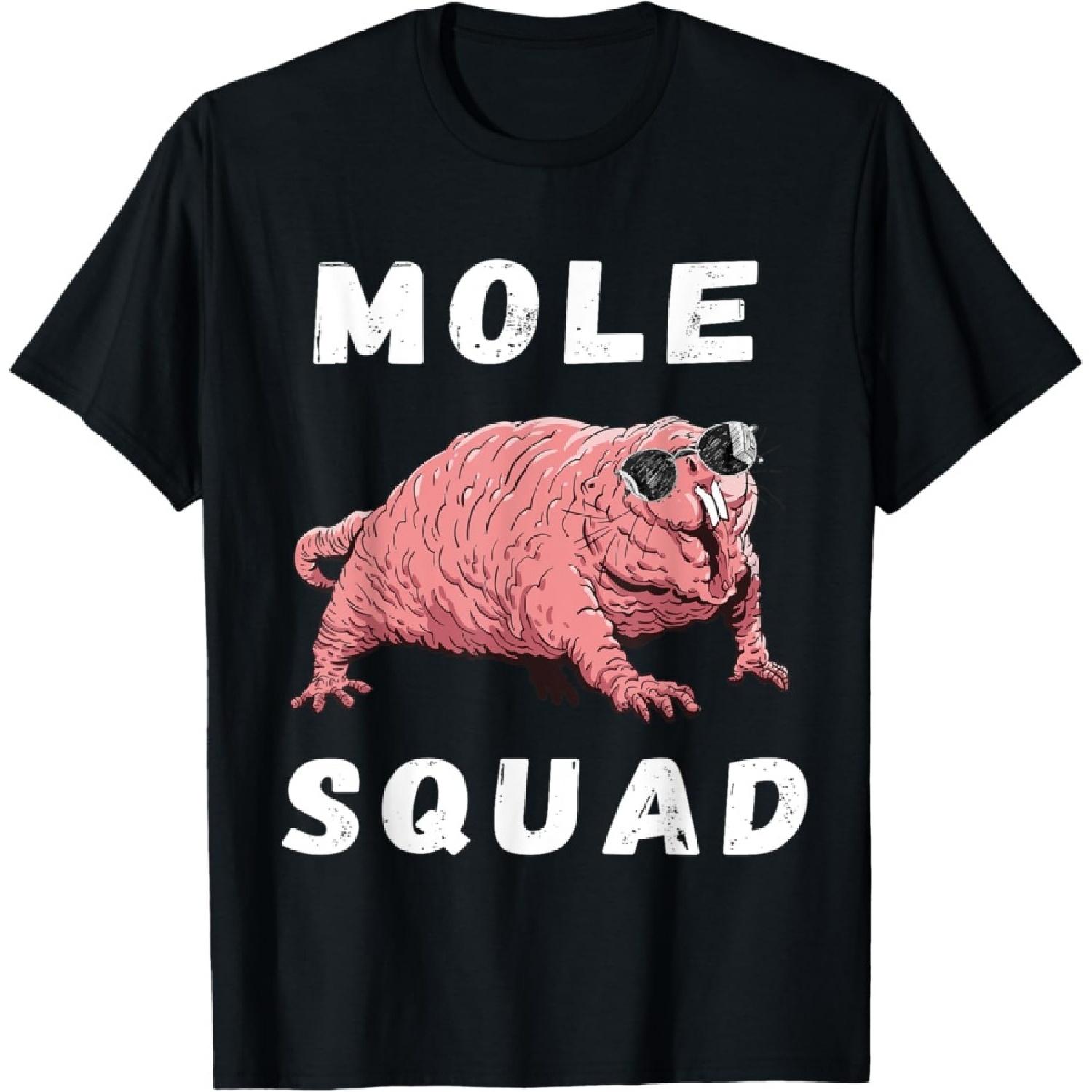 Naked Mole Rat Mole Squad Funny Naked Mole Rat Lovers T-Shirt S