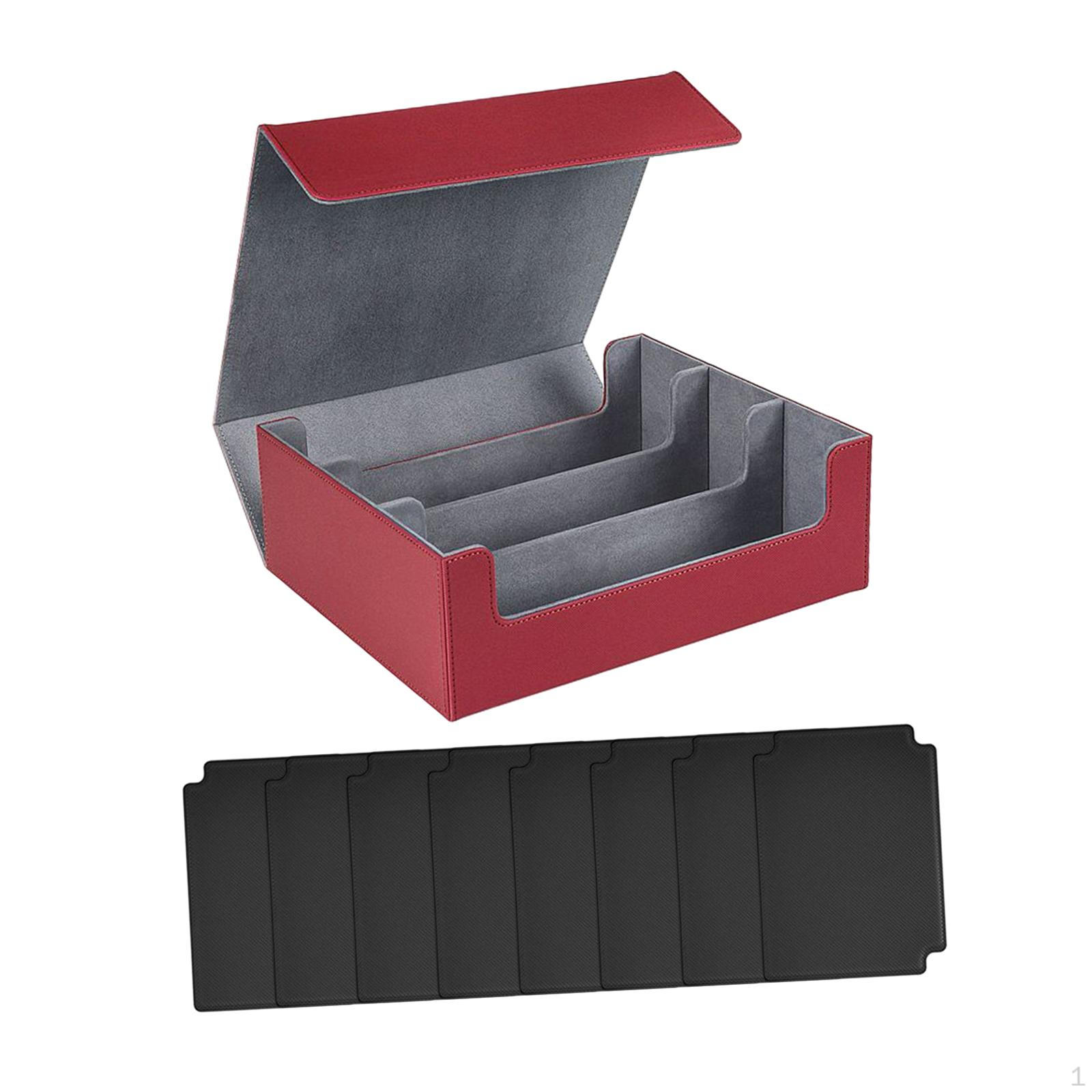 

Хранение коробки колоды карточек может вместить 1800 карт крепкую прочную игру Red and Gray