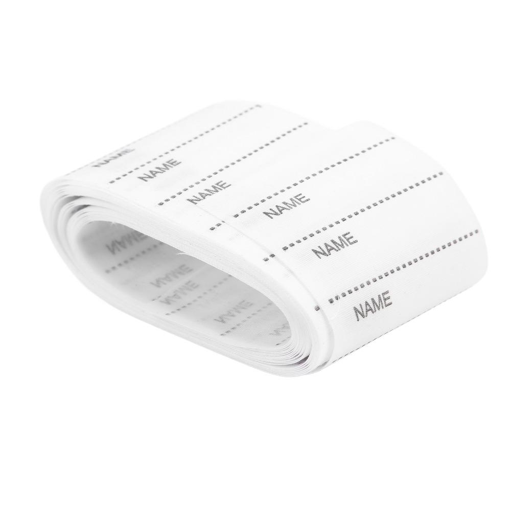 200pcs Iron On Woven Name Labels White Sew on Name Tags Iron On Clothing Labels For School Uniforms
