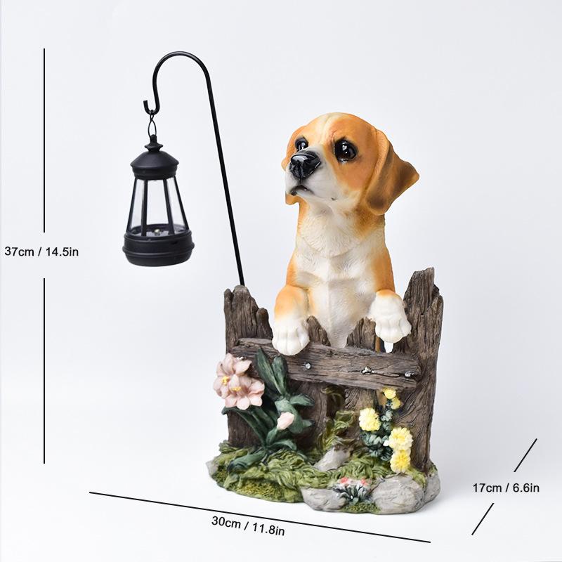 JYL TS/120,Flocked Elf Solar Garden Night Light American Figurine for Villa Outdoor Garden Resin Craft