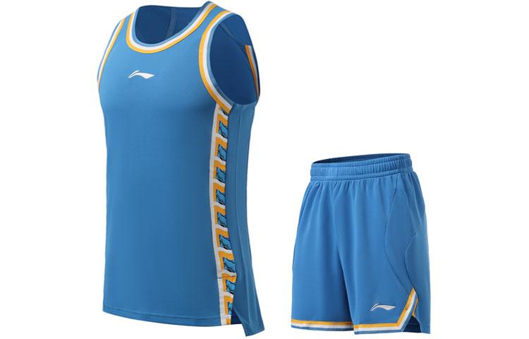 Li Ning Sports Basketball Collection Basketball Suit Men s Beijing Blue AATR009-3 M