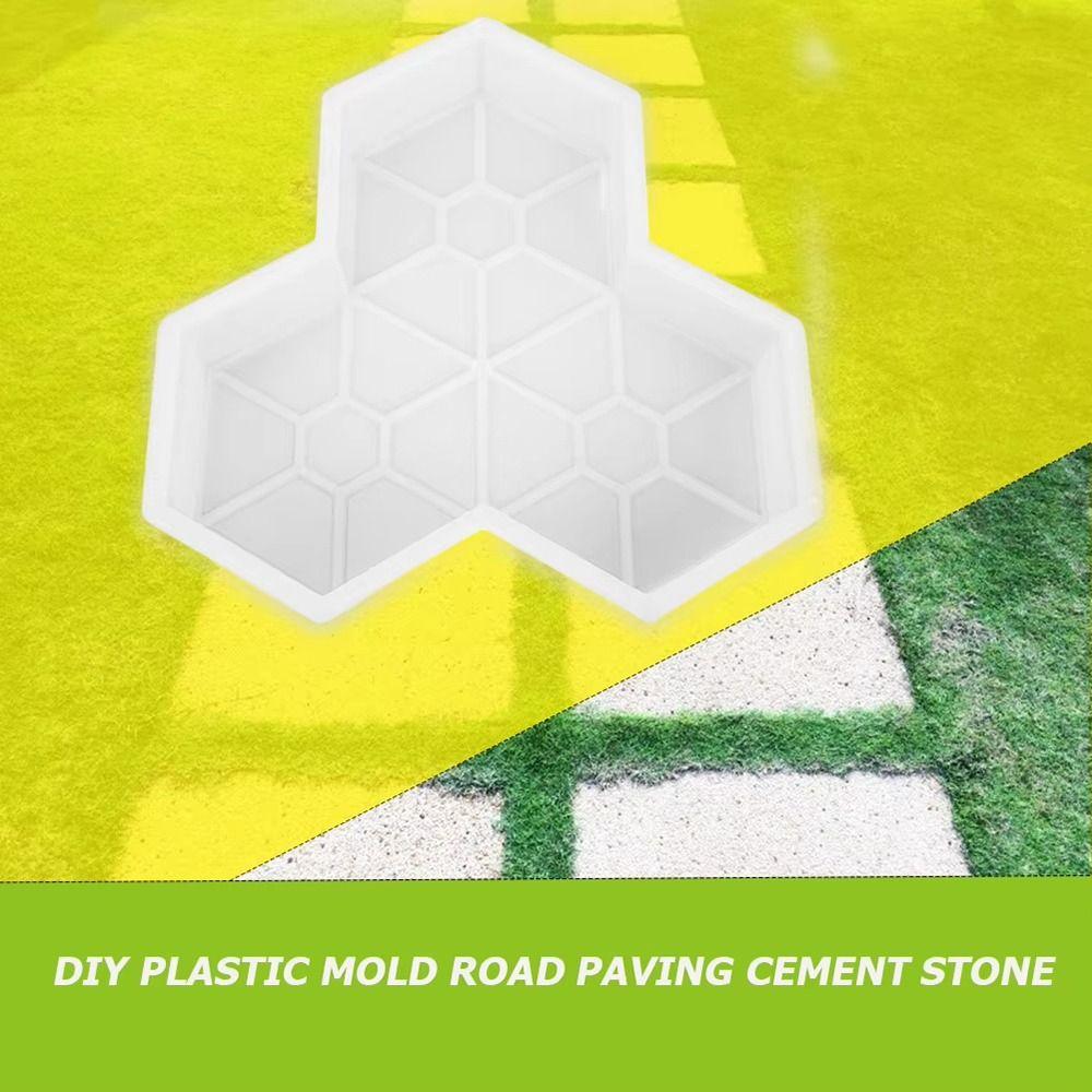 1Pcs Plastic Stepping Stone Paver 25x5cm Concrete Path Maker Mold For Lawn Patio Yard Garden