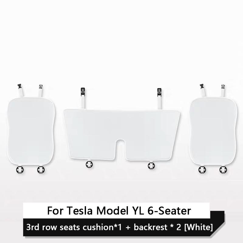 For Tesla Model YL 6-Seater Car Ice Silk Seat Cover Cushion Breathable Comfortable Seat Protector Pad Car Interior Accessories