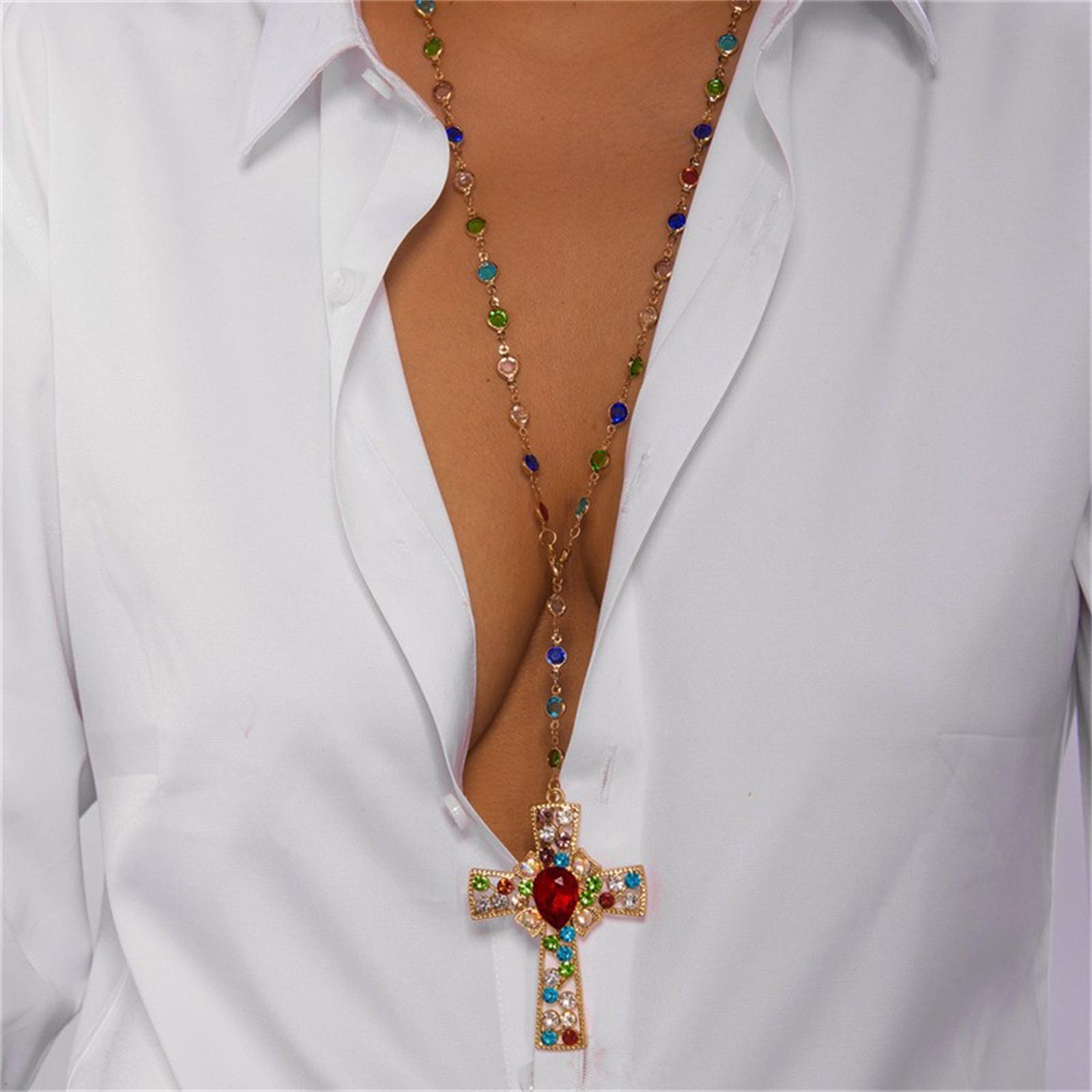 

Красочное бисерное ожерелье для женщин – Золотистое Y-образное эффектное ожерелье-подвеска, Разноцветные украшения, Фестивальные бохо-аксессуары one size