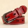 Women's Genuine Leather Hollow Pin Buckle Belt - Fashionable, Versatile, Retro Casual Waist Belt for Jeans