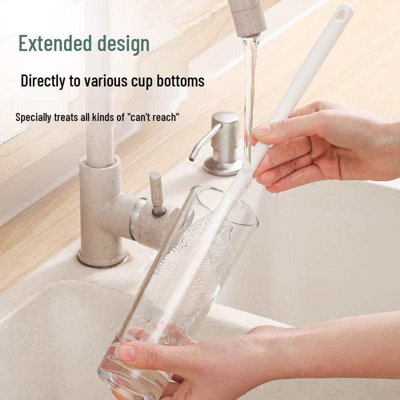 Silicone Baby Bottle & Nipple Cleaning Brush Set with Straw Cleaner