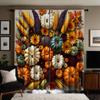 2pcs HD Harvest Festival Pumpkin corn sorghum decorative curtain Yellow tie digital printed curtain Home decoration style Dec