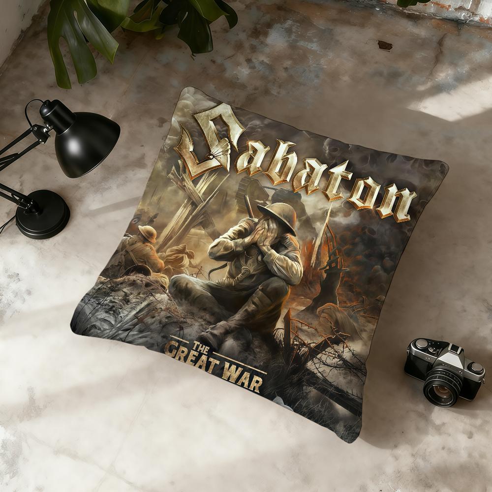 S-Sabaton-ES Band Kissenbezug Home Office Praktisch Nordische Schlichtheit Hit Mit Reißverschluss Kissenbezug