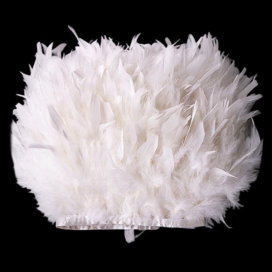 100CM Multi-Color Feather Trim | Pre-Punched Holes DIY Supplies for Lampshades, Christmas Trees & Boho Wedding Arches