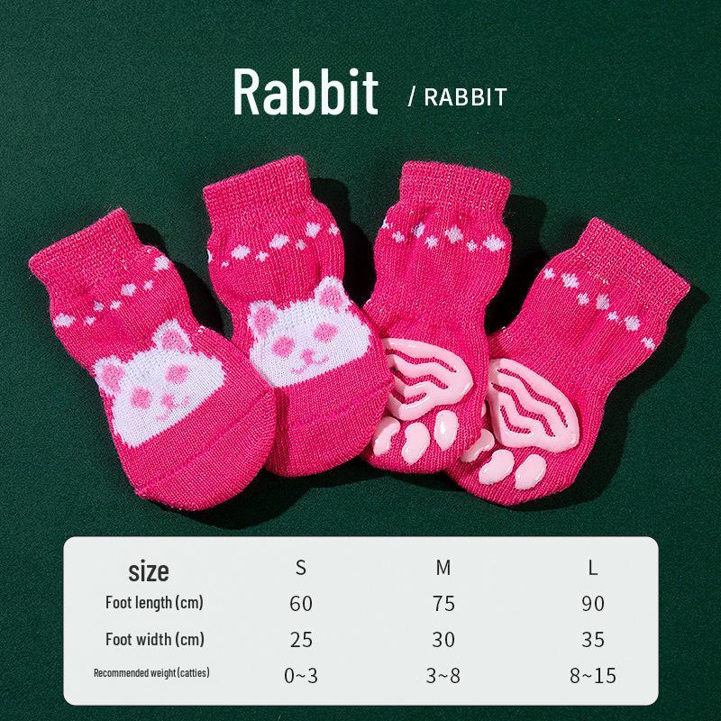 

High-Quality Non-Slip Pet Socks for Dogs and Cats - 4 Pack Small