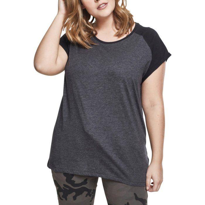 Urban Classics Ladies - RAGLAN Contrast Top Long Shirt
