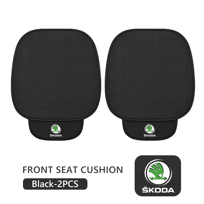 For Skoda Car Seat Cushion Cover Breathable Ice Silk Soft Mat Rapid Octavia Derivative Enyaq-iV VisionS Yeti Scala