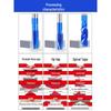 Cobalt Blue Nano-Coated Stainless Steel Spiral Tap Drill Bit Set M2-M8