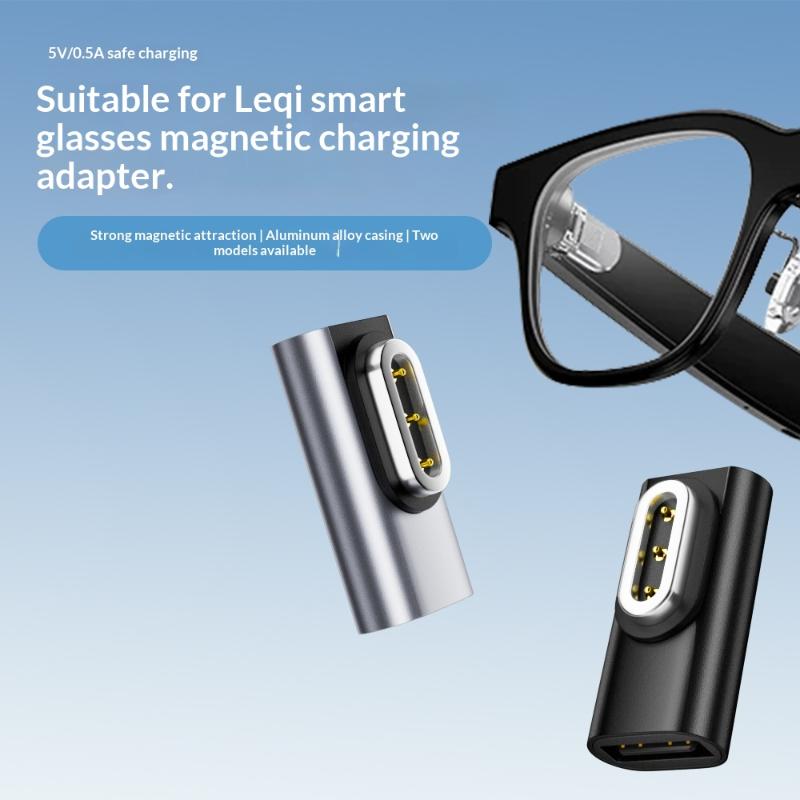 Usb-C Charging Adapter For Ai Glasses Smart Glasses Magnetic Adapter Dock Station Intelligent Glasses Accessories