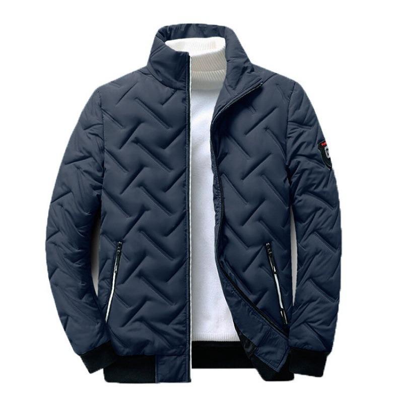 Men S Short Stand Collar Casual Cotton Jacket For Winter