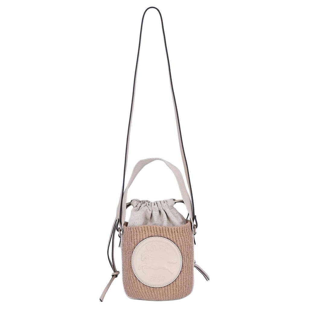 Chloe Horse Medal Logo Embossed Paper Bucket Bag Women Bags Brown CHC25-SS592O82-22J