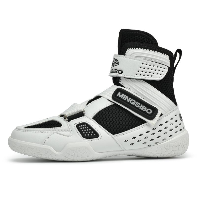 Brand MINGSIBO Kid Size 28-38 Boxing Shoes  Non Slip Training Wrestling Shoes Breathable Boxing Fighting Boots Men Combat Shoes