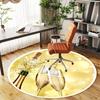 1pc Champagne Celebration Round Chair mat Area Rug - Non-Slip, Floor Mat for Office, Bedroom, home decor Christmas Gift p0811315