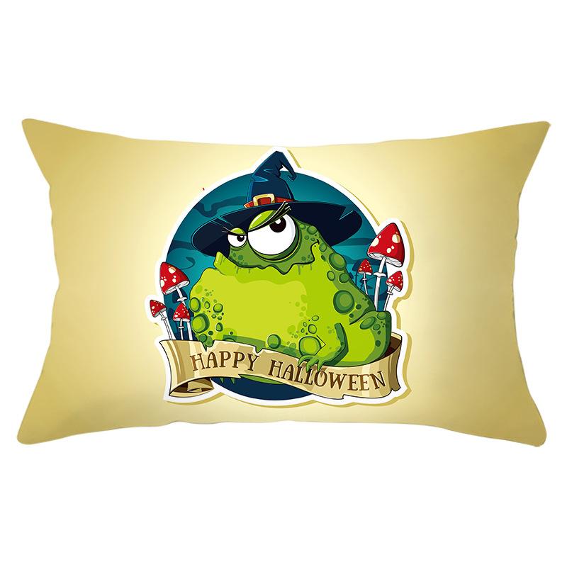 Halloween Orange Series Peach Skin Waist Pillow Cover New Rectangular Sofa Cushion Cover