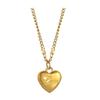 Liebes Herz Halskette, Elegante Herz Anhänger Halskette, Einfache Zarte Herz Halskette, Valentinstag Jahrestag Schmuck Geschenk für