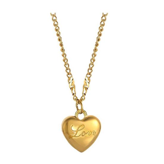 Love Heart Necklace Elegant Heart Charm Necklace Simple Heart Dainty