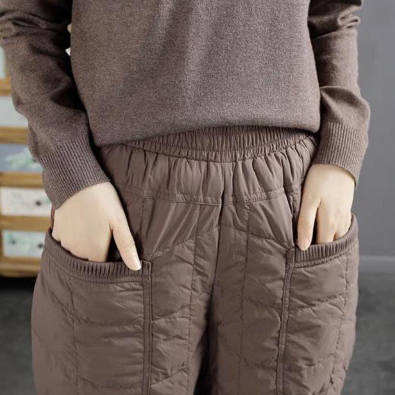 Weight Warm Down Trousers Winter Outerwear Work Trousers Windproof Harem Pants Women