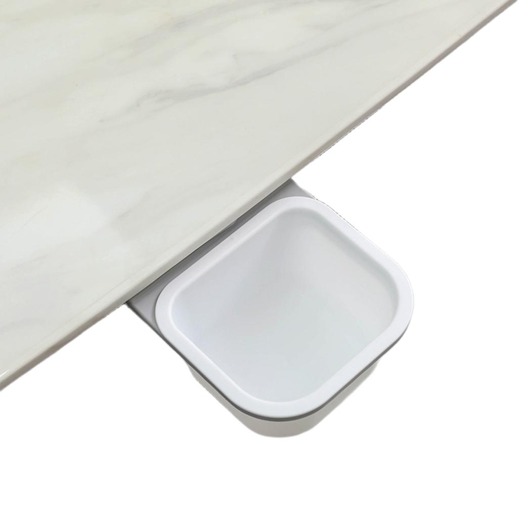 Multifunctional Desktop Rotating Trash Can With Space Saving Clip or Adhesive Design For Office And Home Use