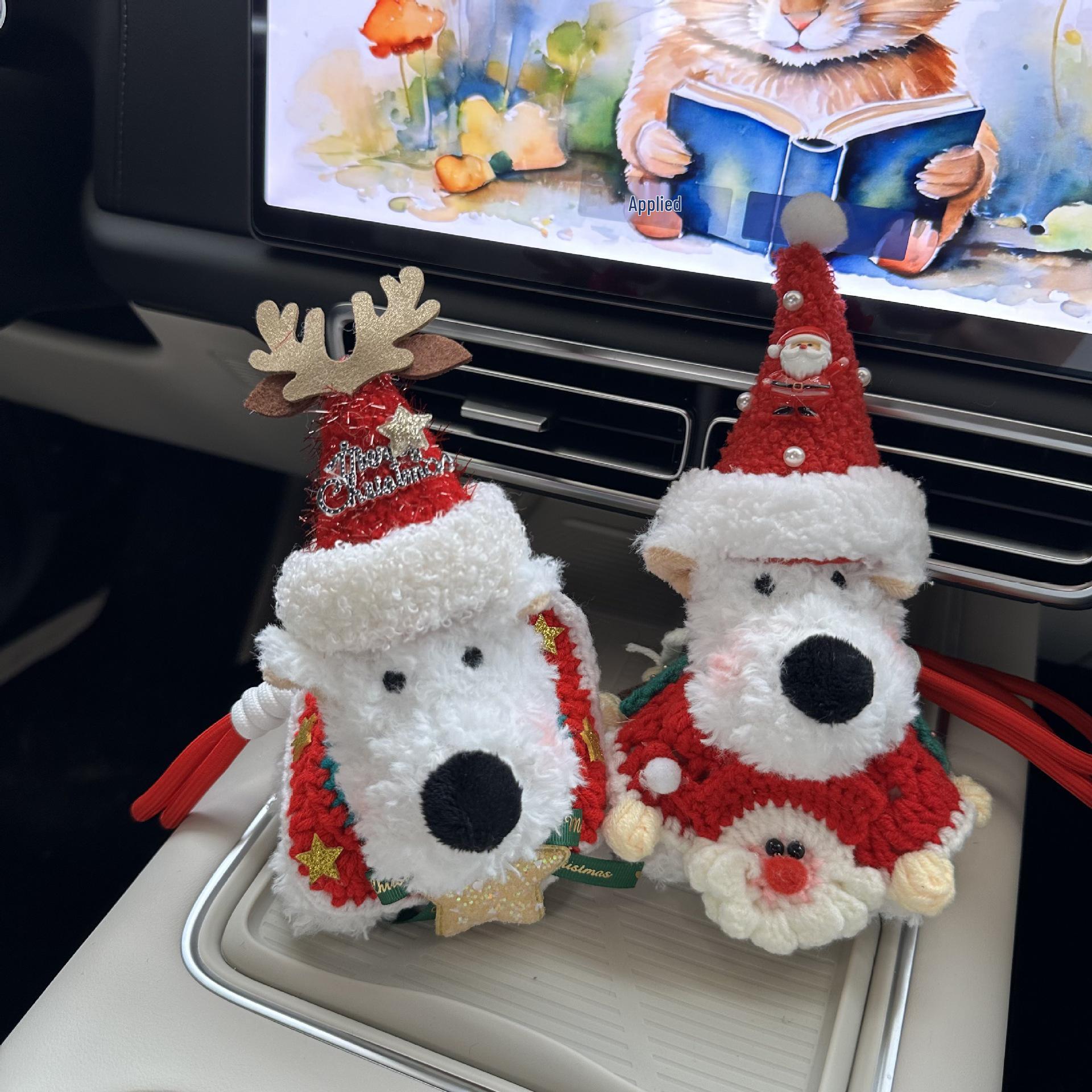 

Adorable Plush West Highland Terrier Christmas Keychain Charm Lanyard