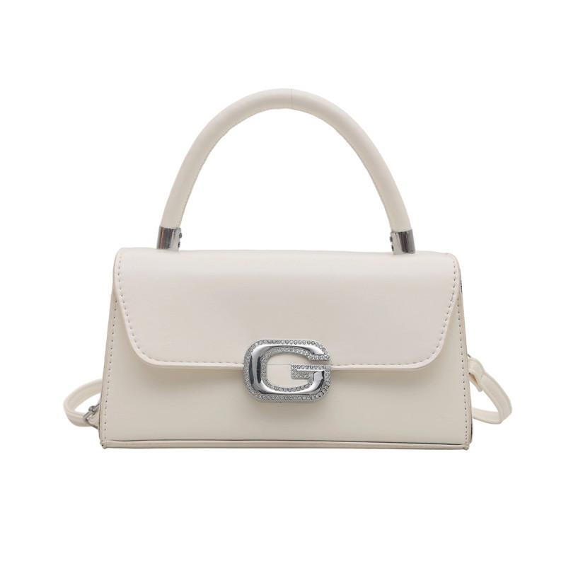 ins niche French texture bag women's 2025 summer new lock small square bag foreign style shoulder messenger bag
