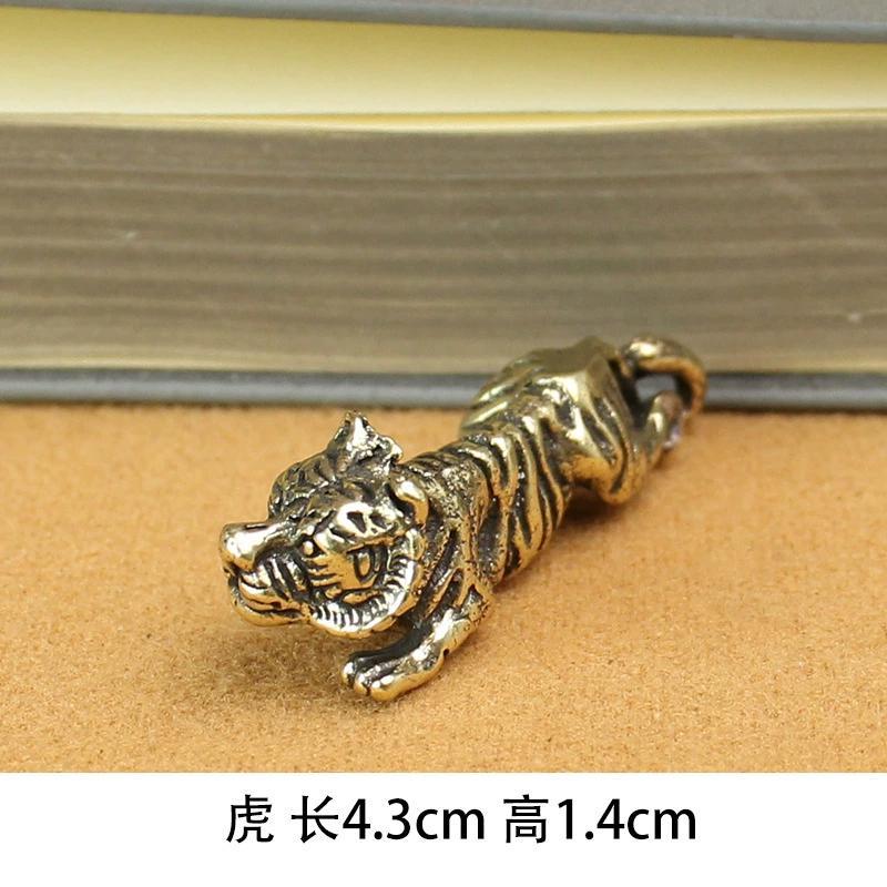 Brass Zodiac Animal Vintage Decoration Brass Statue Wealth Prosperity Chinese Style Antique Copper Miniature Home Decor Crafts