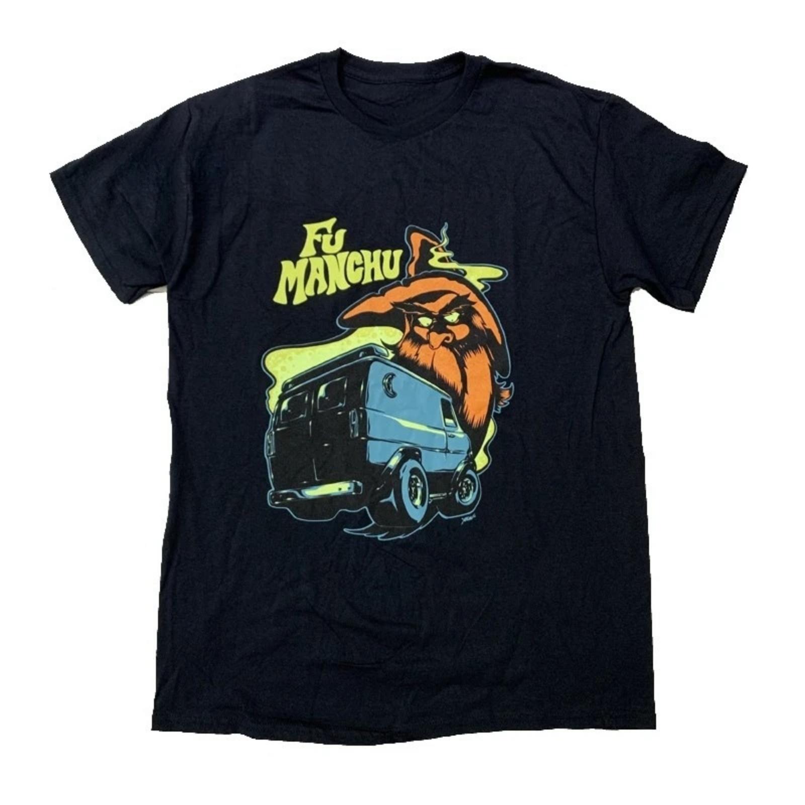 

2025 FU MANCHU Stoner Rock Band Short Sleeve T High Quality Luxury Brand Selling Popular Style Ins Y2k Comfortable Breathable S разноцветный