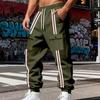 Men Fleece Lined Thickened Casual Sports Tapered Pants With Pockets