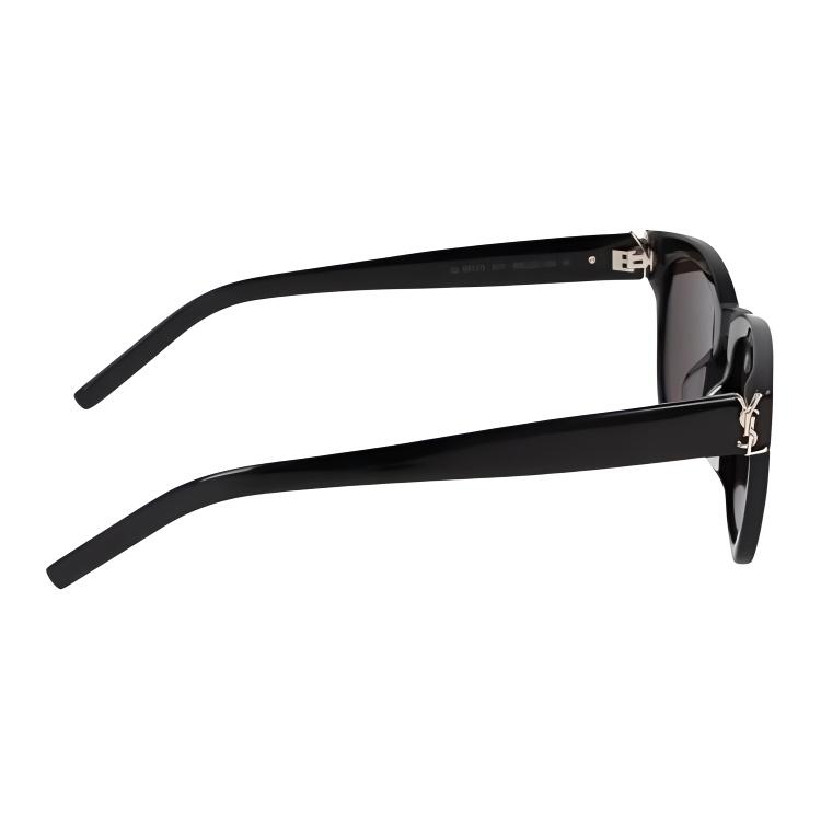 Saint Laurent Logo Irregular Shape Sunglasses Unisex Sunglasses Black SLM124001