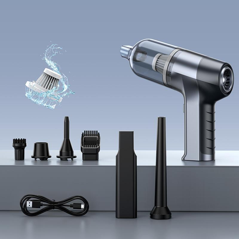 

Автомобильный пылесос беспроводной для влажной и сухой уборки двойного назначения, высокомощный, портативный, для дома и автомобиля, двойного назначения, с большой силой всасывания, мини-ручной пылесос...