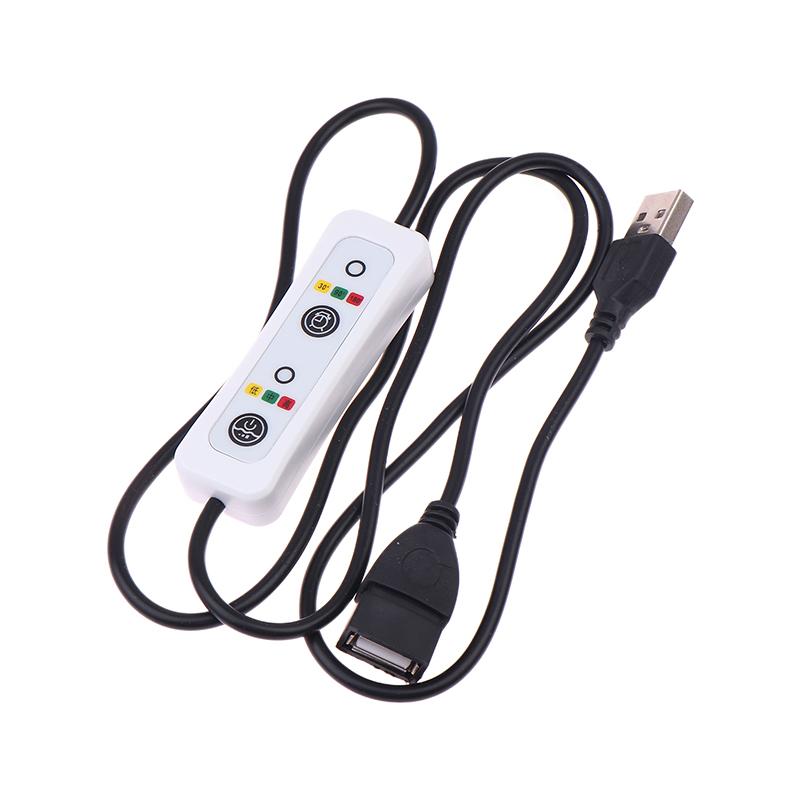 Cavo di Alimentazione con Interruttore di Estensione 3-Timer 0.5H/1.5H/3H 3-Velocità per Ventola da Soffitto USB Lampada LED