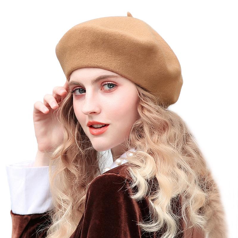 Women's Retro Wool Beret - Autumn/Winter Korean Style Pumpkin Painter Hat