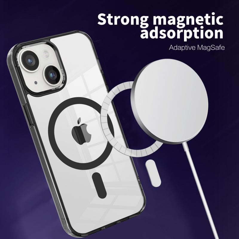 Electroplated Acrylic Magnetic Case for iPhone 14 Pro Max/15 - 2-in-1 Protective Cover