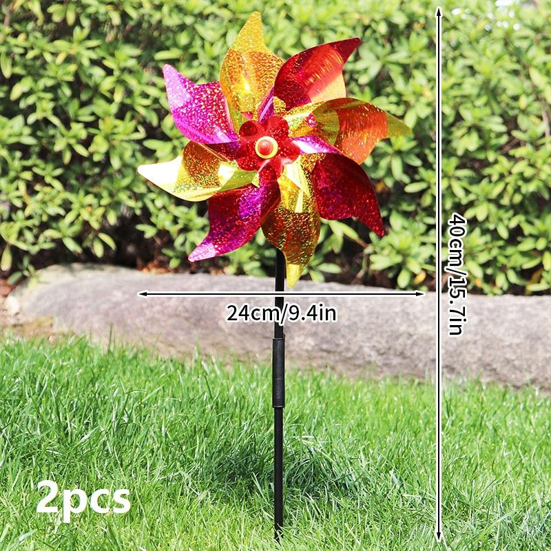 24cm Gartenvogelabwehr Windmühle Outdoor Taubenabwehr Gerät 8-Blatt Windmühle Abwehrer Haus Garten Zubehör