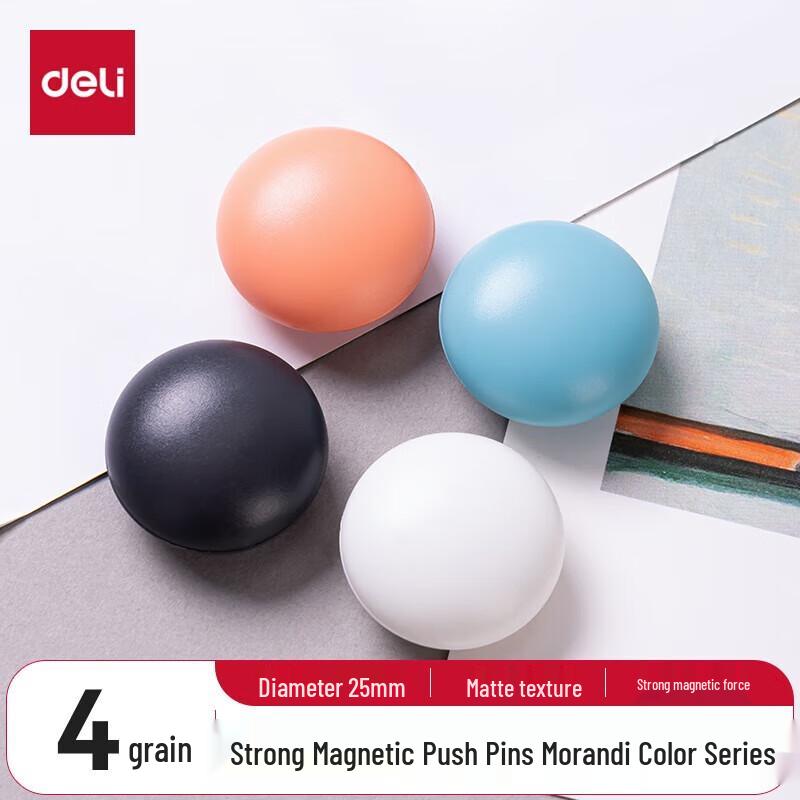Deli 4-Pack Magnetic Tacks for Whiteboards & Fridges