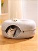 Four Seasons Universal Felt Donut Cat Bed with Tunnel and Toy