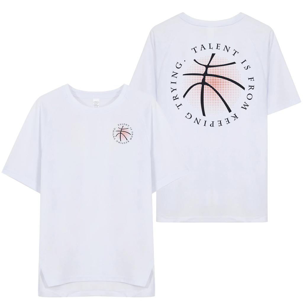 Neues Sporttrikot T-Shirt Basketball Trainingskleidung Fitness Laufen Kurzarm-T-Shirt Herren Lockeres Shirt Übergroßes Baumwoll-T-Shirt