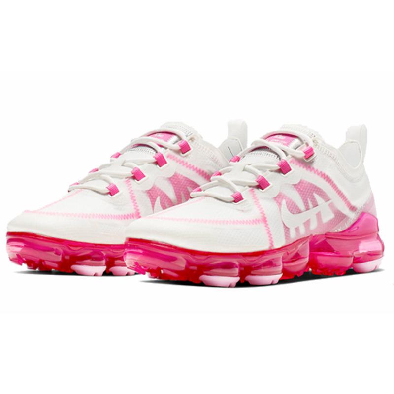 Nike Air VaporMax 2019 Summit White Pink Rise Women's Running Shoes AR6632-105
