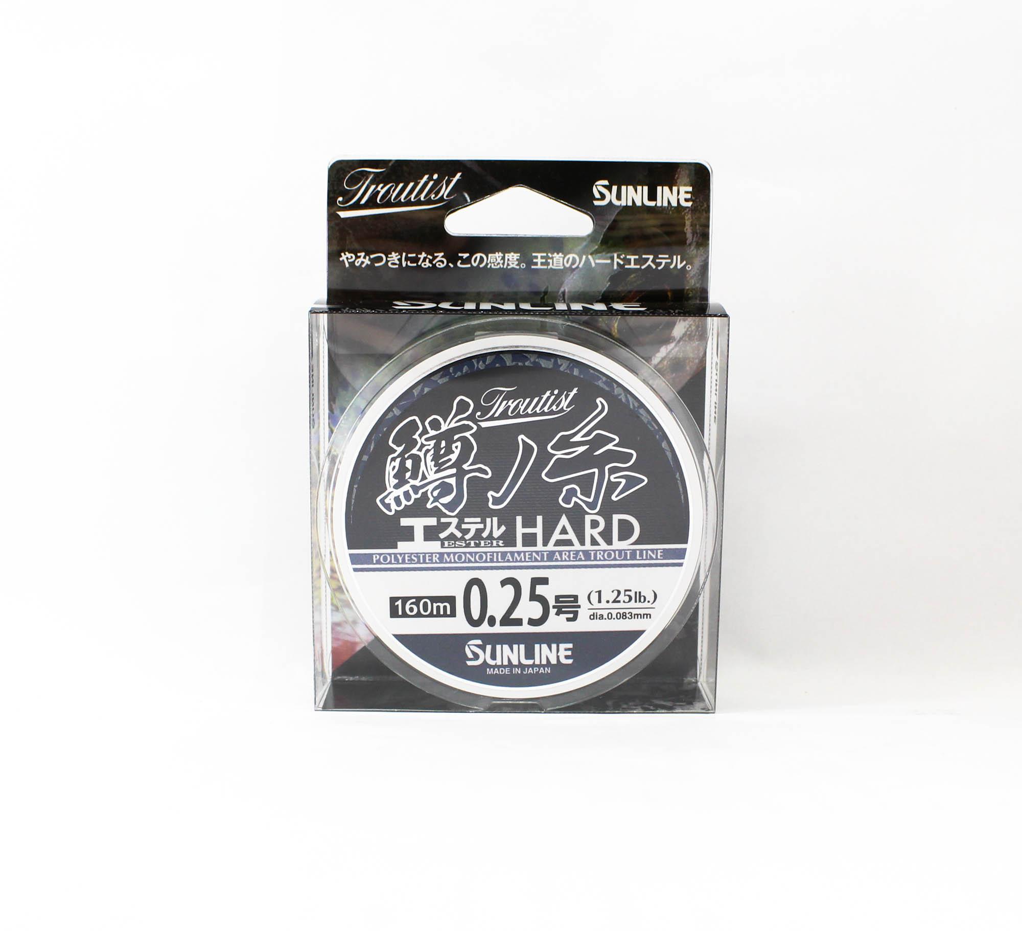 

Sunline Эстеровая леска Troutist Masu Ito Hard 160м #0.25 1.25lb 0.083мм (9023) чистый